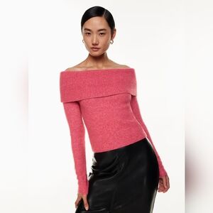 Aritzia Babaton Bustle Off Shoulder Sweater 2XS